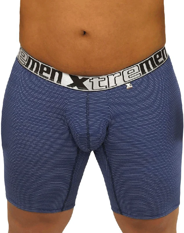 Low - rise men's boxer briefs for a modern silhouetteXtremen 70005 Long Boxer Briefs Dark Blue Low - rise men's boxer briefs for a modern silhouetteXtremen 70005 Long Boxer Briefs Dark Blue