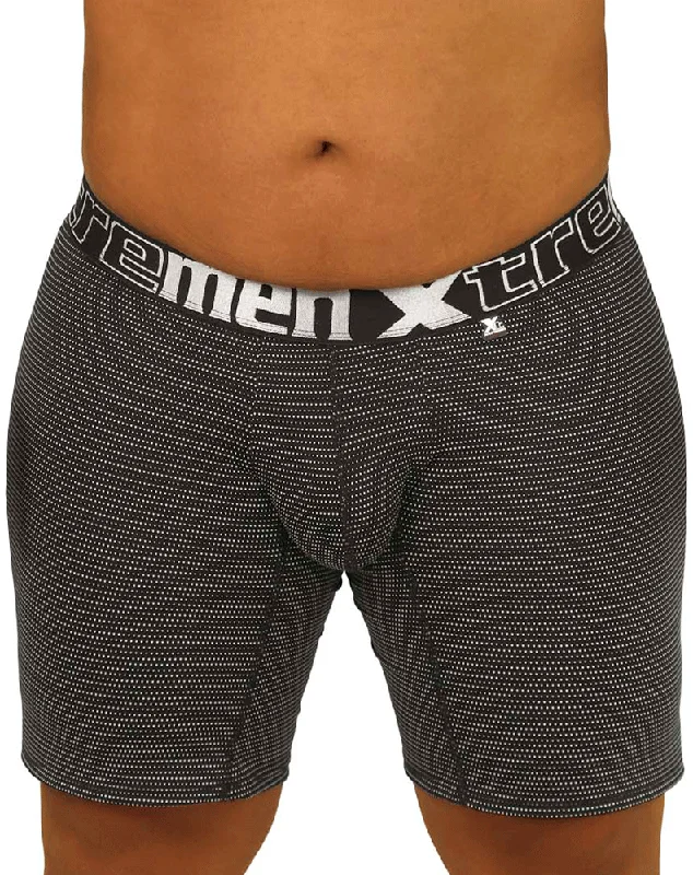 Low - rise men's boxer briefs for a modern silhouetteXtremen 70005 Long Boxer Briefs