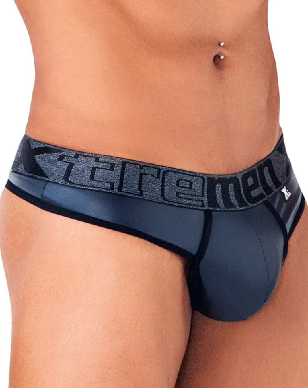 Sheer men's thongs for a provocative appearanceXtremen 91113 Faux Leather Thongs