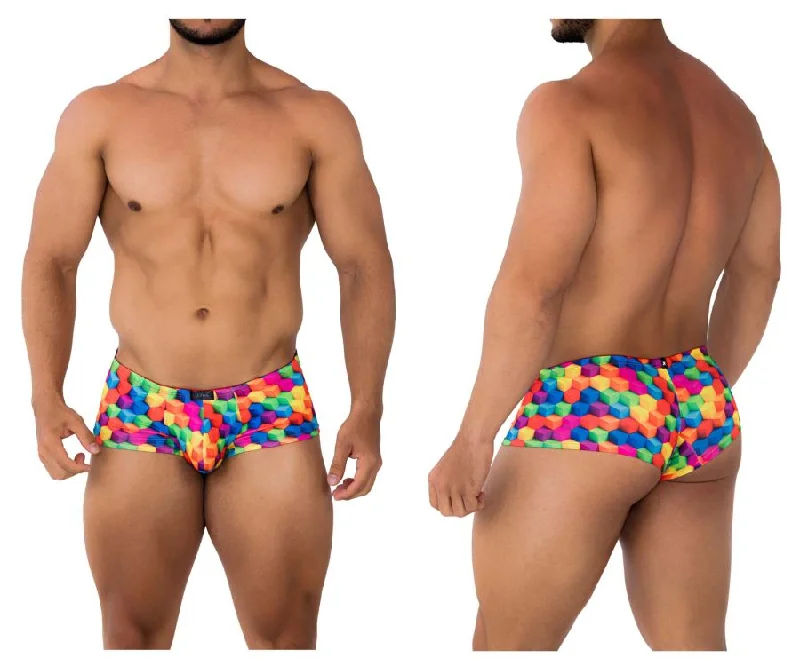 Moisture - wicking men's boxer briefs for sports activitiesXtremen 91170 Printed Trunks Color Cubes Moisture - wicking men's boxer briefs for sports activitiesXtremen 91170 Printed Trunks Color Cubes