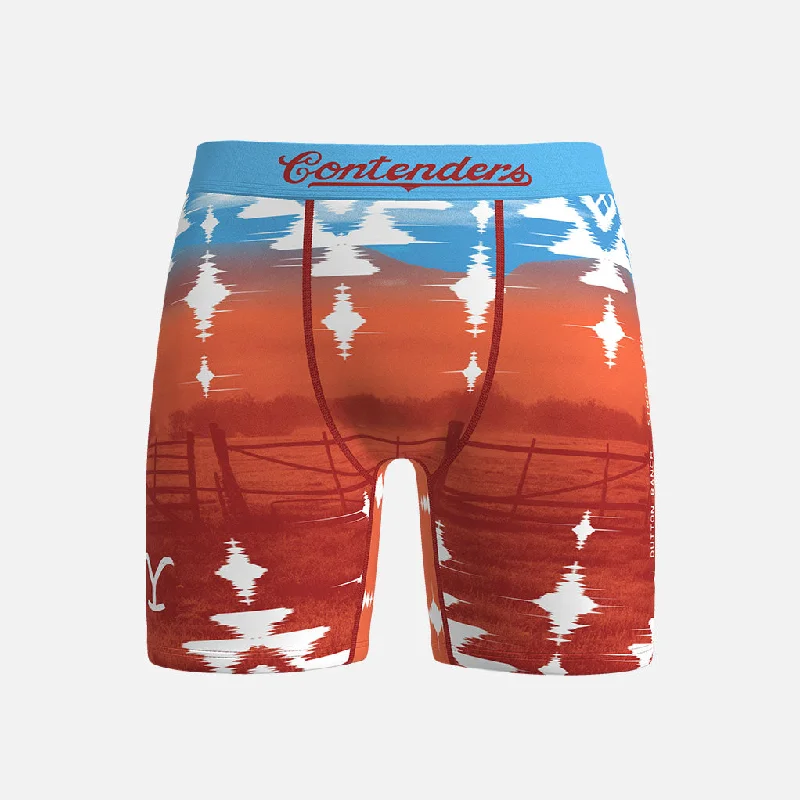 Solid - color men's boxer briefs in classic huesYELLOWSTONE RANCH SUNSET BRIEF
